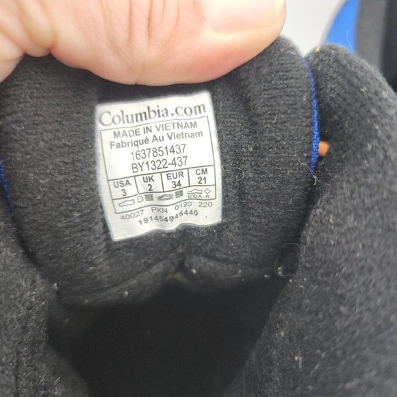 Columbia Kid’s Winter Boots - Blue, Gray, and Black - Picture 6 of 8